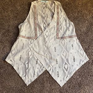 Tan fashion vest